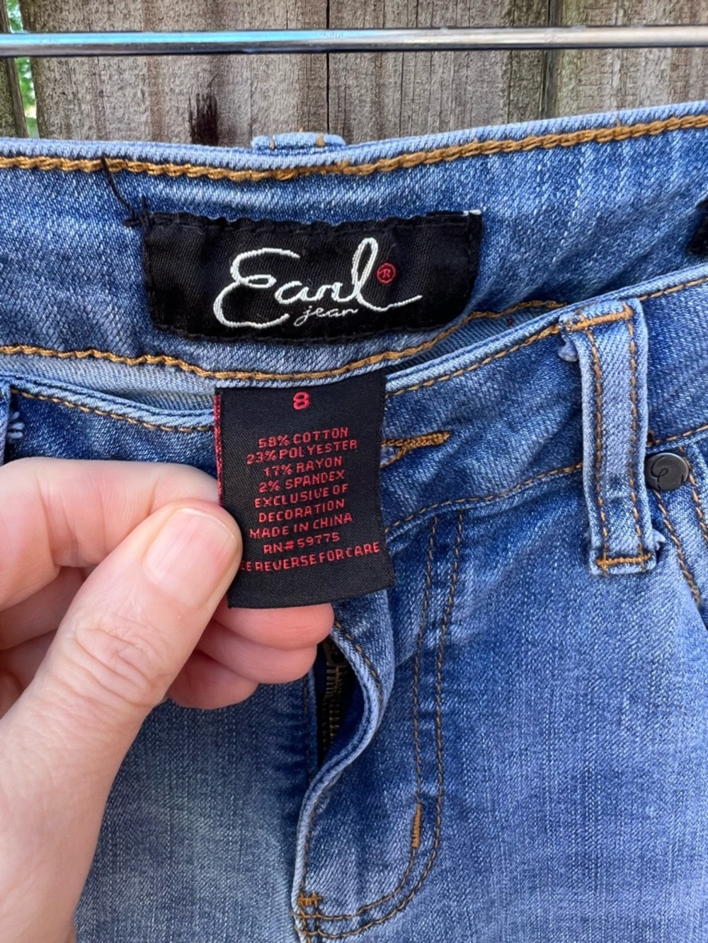 Earl Blue Pearl-Studded Cropped Skinny Jeans - Picture 6 of 8